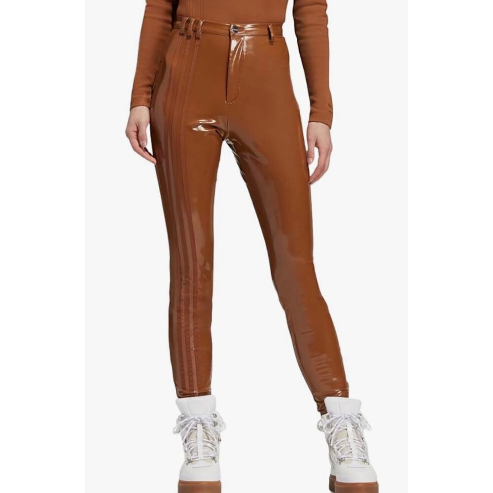 ADIDAS X Ivy Park Women's Latex Pants, Wild Brown S NWT